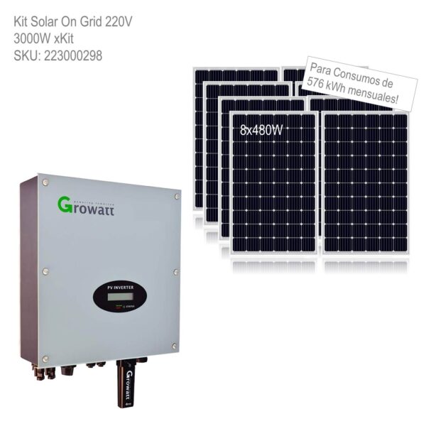 Kit Solar On Grid 220V 3000W xKit - Imagen 2