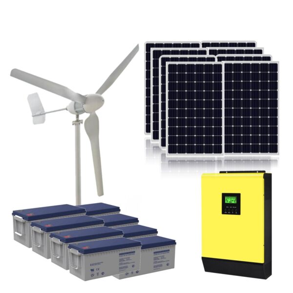 Kit Solar Eolico Off Grid 220V MPPT 5000W48V xKit