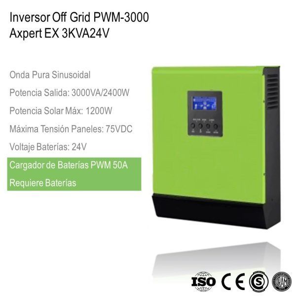 Inversor Cargador Axpert EX 3K-24 xUn - Imagen 2