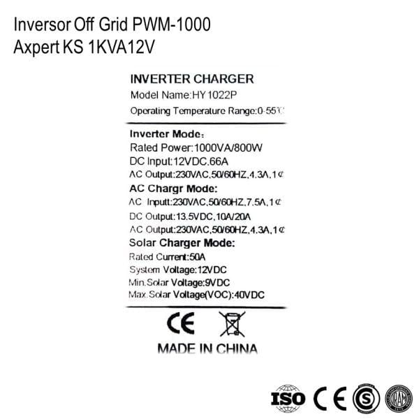Inversor Cargador Axpert KS 1K-12 xUn - Imagen 4