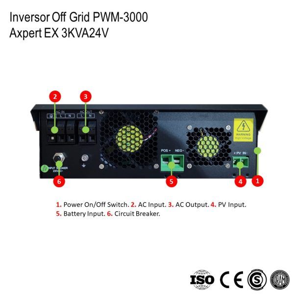 Inversor Cargador Axpert EX 3K-24 xUn - Imagen 3