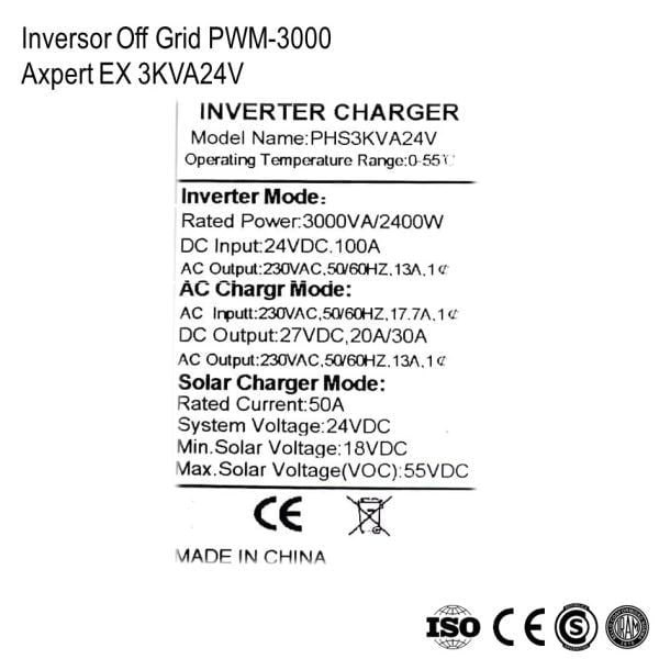 Inversor Cargador Axpert EX 3K-24 xUn - Imagen 4