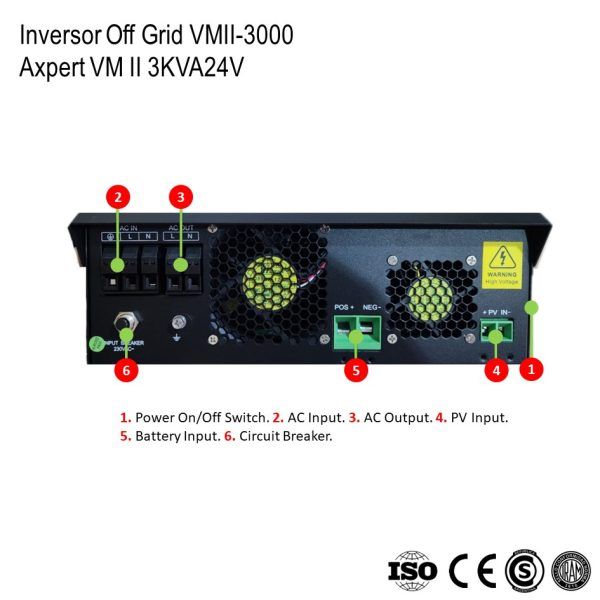 Inversor Cargador Axpert VM II 3000-24 xUn - Imagen 4
