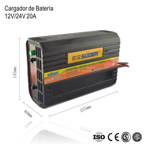 Cargador de Bateria Inteligente 12 y 24V 20A xUn - Imagen 6