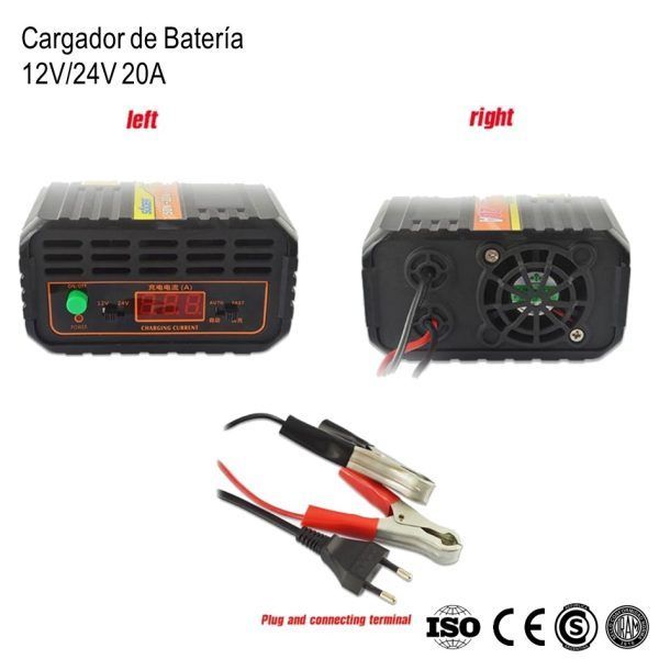 Cargador de Bateria Inteligente 12 y 24V 20A xUn - Imagen 5
