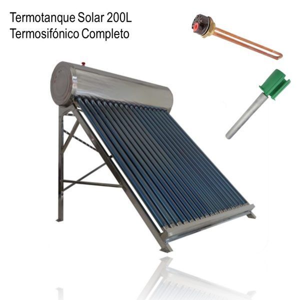 Termotanque Solar 200L Inoxidable Completo xKit - Imagen 2