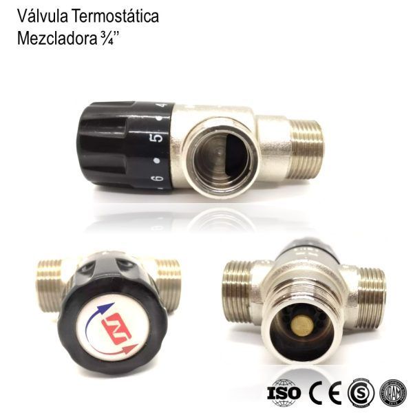 Valvula Termostatica Mezcladora 3/4"M xUn - Imagen 3