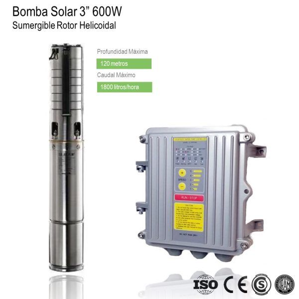Bomba Solar 600W48V 3-48-120-1.8-600-0.75 Brushless xUn - Imagen 2