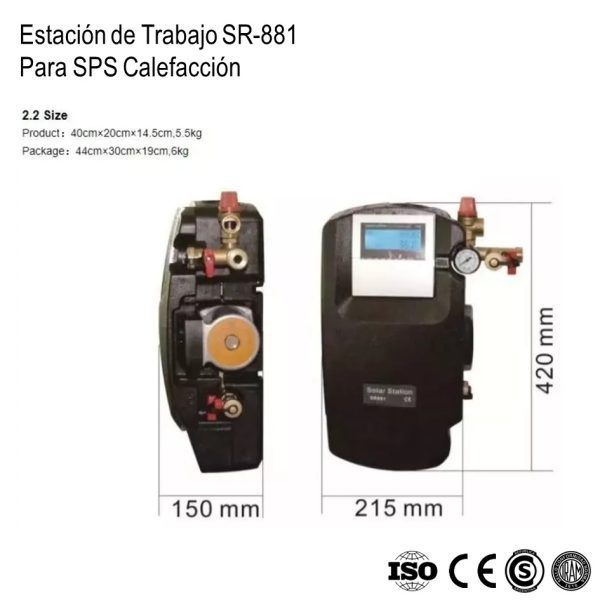 Bomba Recirculadora Calefaccion SR-881 SPS con Controlador xUn - Imagen 3