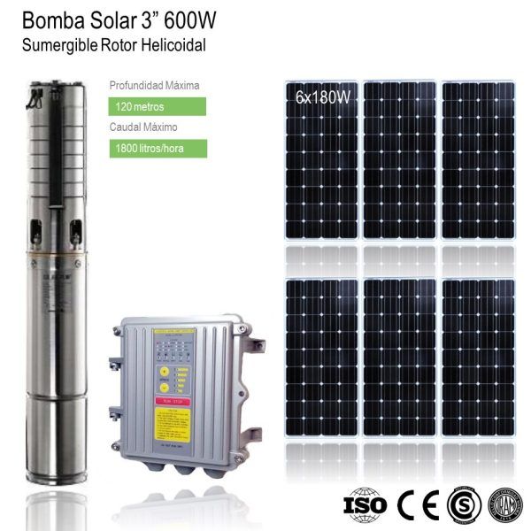 Kit Bomba Solar 600W48V 6 Panel Solar 180W xKit - Imagen 2