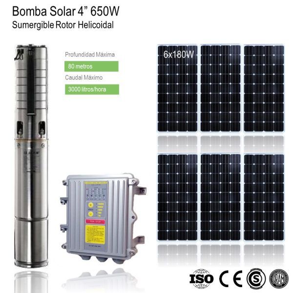 Kit Bomba Solar 650W48V 6 Panel Solar 180W xKit - Imagen 2