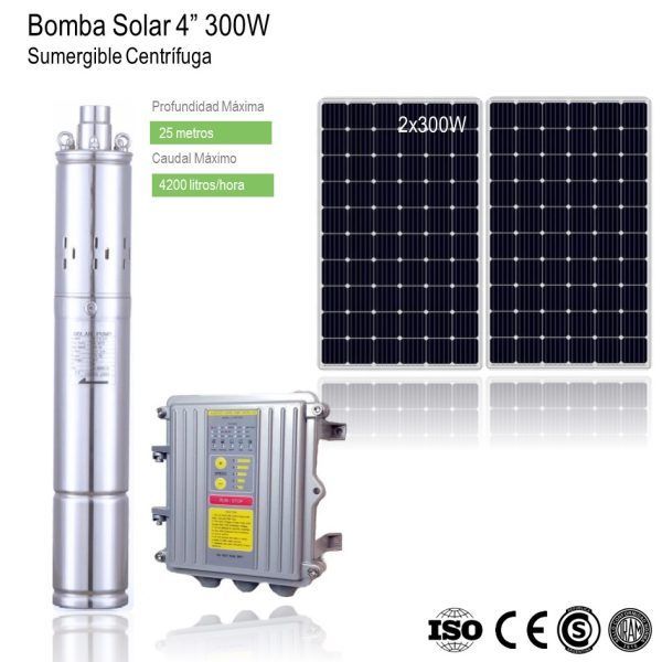 Kit Bomba Solar 300W36V 2 Panel Solar 300W xKit - Imagen 2