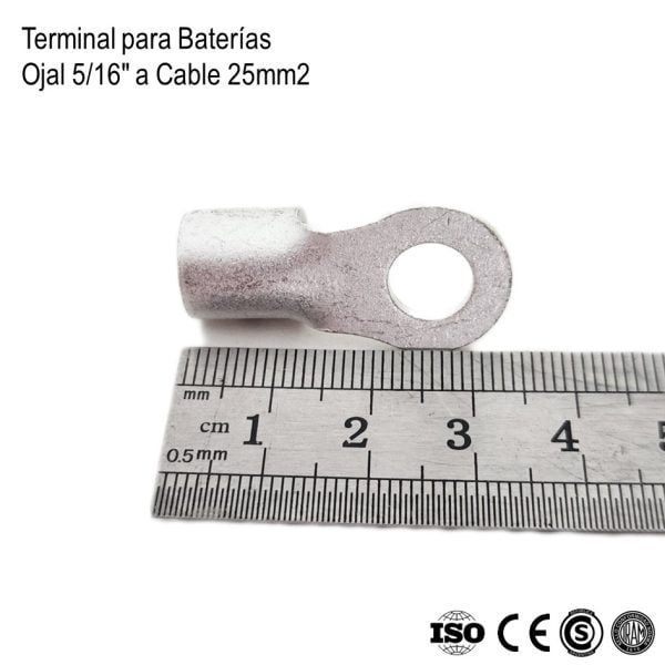 Terminales 5/16" para Cable 25mm2 10Un xKit - Imagen 6