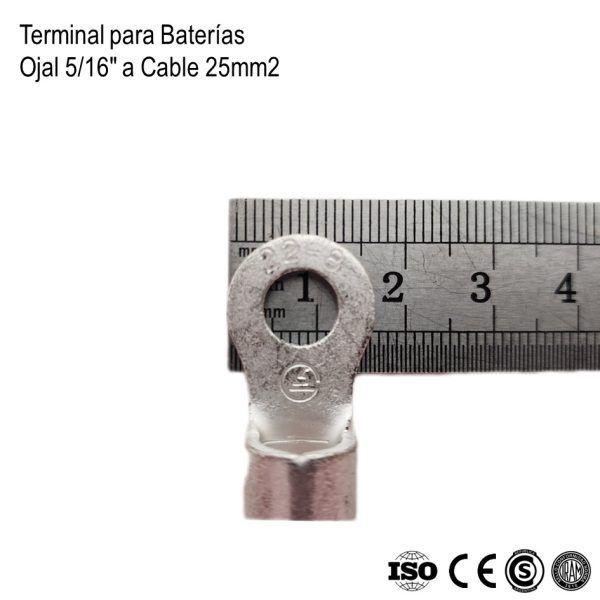Terminales 5/16" para Cable 25mm2 10Un xKit - Imagen 8