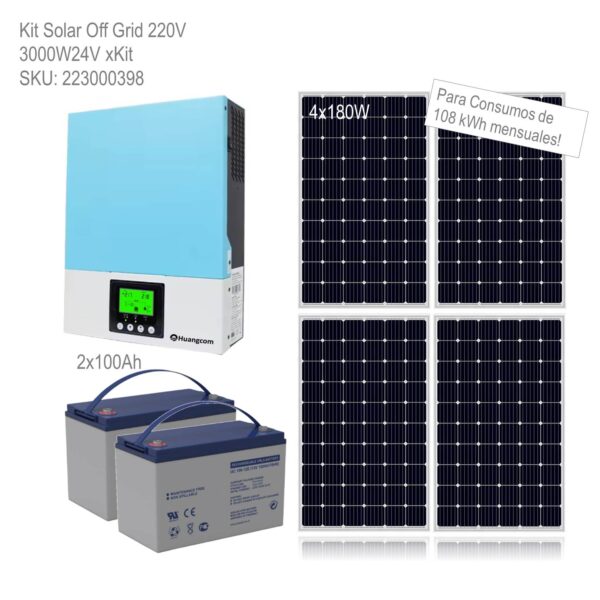 Kit Solar Off Grid 220V 3000W24V xKit - Imagen 2