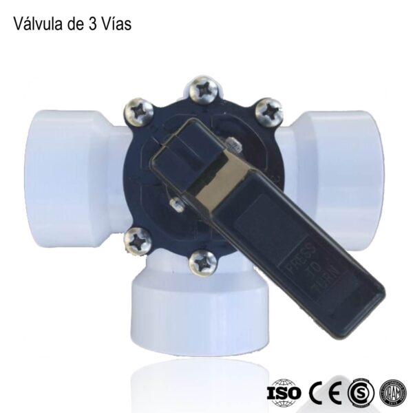 Valvula 3 Vias 1-1/2H para Climatizador Solar xUn - Imagen 2