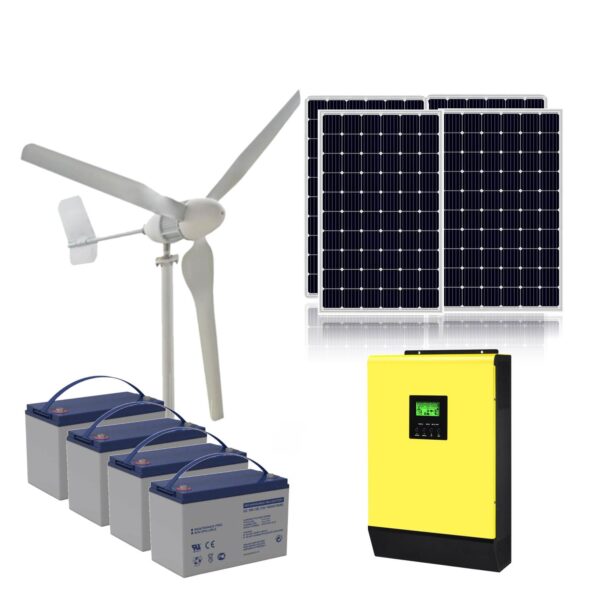 Kit Solar Eolico Off Grid 220V MPPT 5000W48V xKit