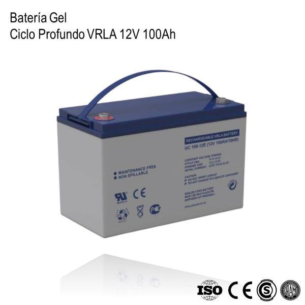Bateria Ciclo Profundo Gel VRLA 12V100Ah xUn - Imagen 2