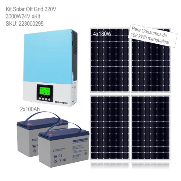 Kit Solar Off Grid 220V 3000W24V xKit - Imagen 2