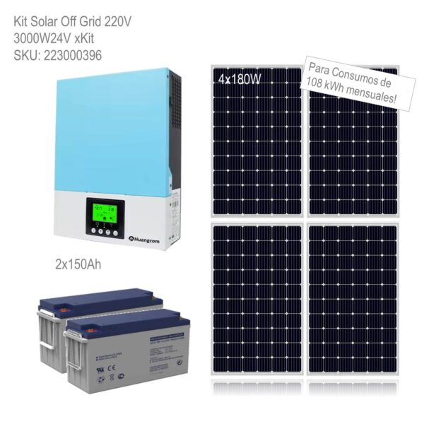 Kit Solar Off Grid 220V 3000W24V xKit - Imagen 2