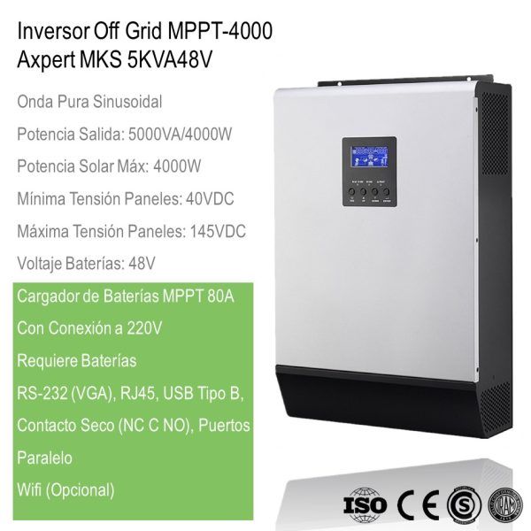 Inversor Cargador Axpert MKS 4K xUn - Imagen 2
