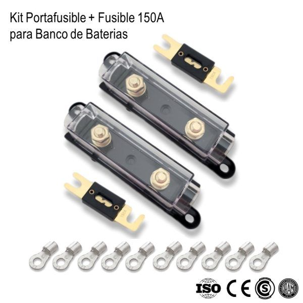 Kit Fusible 150A, Caja Portafusible y Terminales xKit - Imagen 2