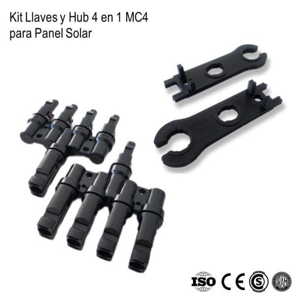 Llaves y Divisor Split Hub 4 En 1 MC4 xKit - Imagen 2