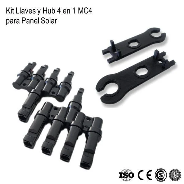 Llaves y Divisor Split Hub 4 En 1 MC4 xKit - Imagen 2