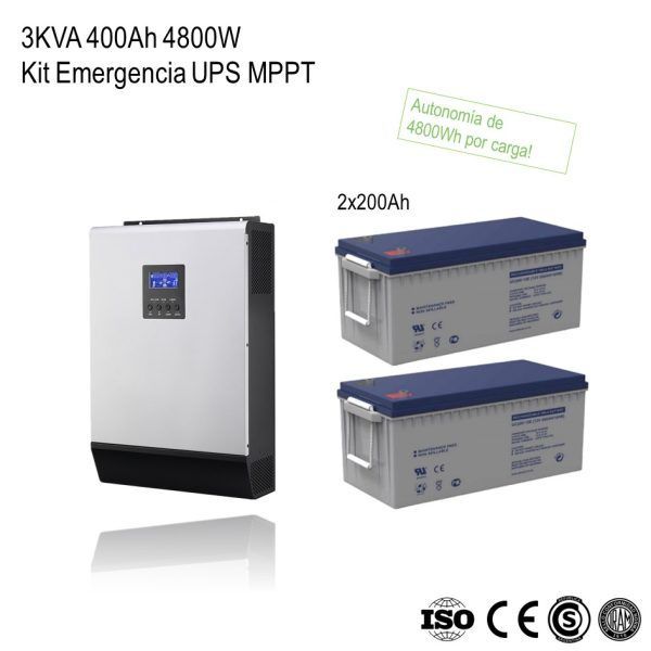 Kit Emergencia UPS 220V 3000W24V 4800Ah xKit - Imagen 2