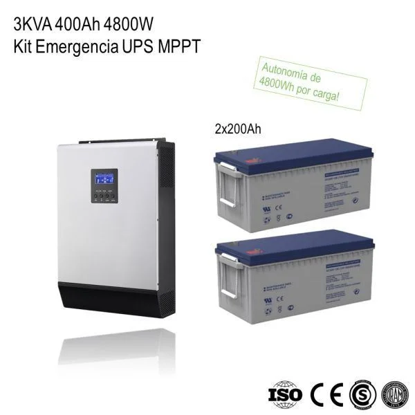 Kit Emergencia UPS 220V 3000W24V 4800Ah xKit - Imagen 2