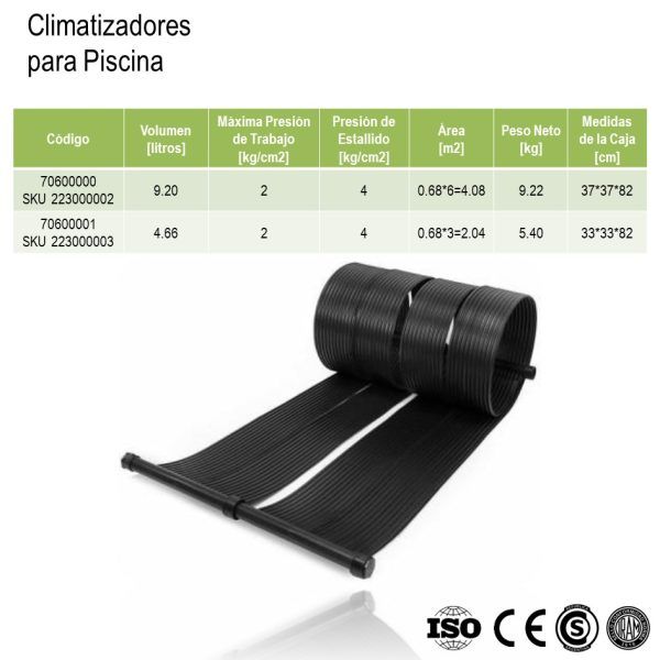 Kit Climatizador Solar Piscina hasta 3000L xKit - Imagen 4