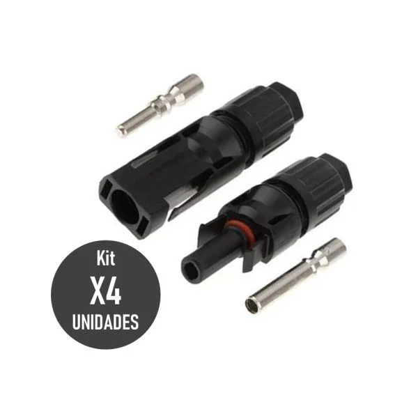 Pares de Conectores MC4 4Un xKit