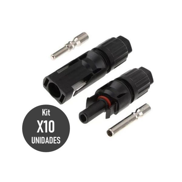 Pares de Conectores MC4 10Un xKit