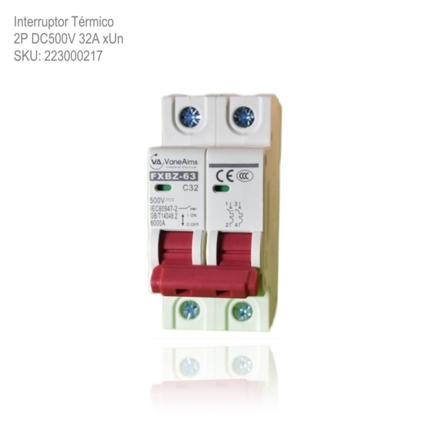 Interruptor Termico 2P DC500V 32A xUn - Imagen 2