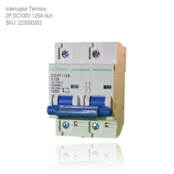 Interruptor Termico 2P DC100V 125A xUn - Imagen 2