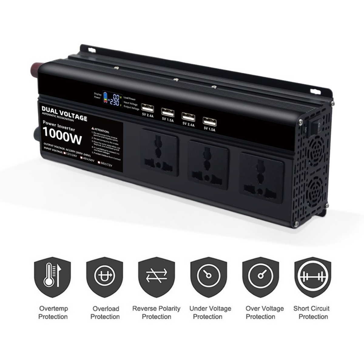 Inversor Onda Modificada 1000W2000W 12 24V xUn - Imagen 9