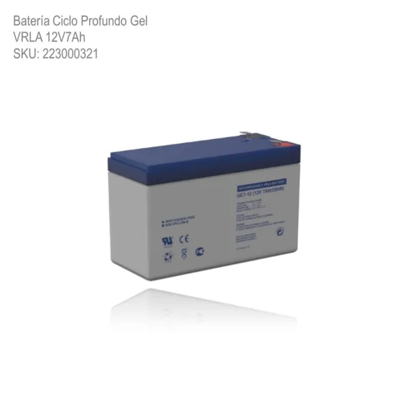 Bateria Ciclo Profundo Gel VRLA 12V7Ah xUn - Imagen 2