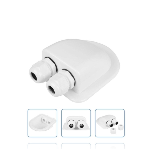 Caja Pasa Cable para Panel Solar Blanca para Motorhome xUn