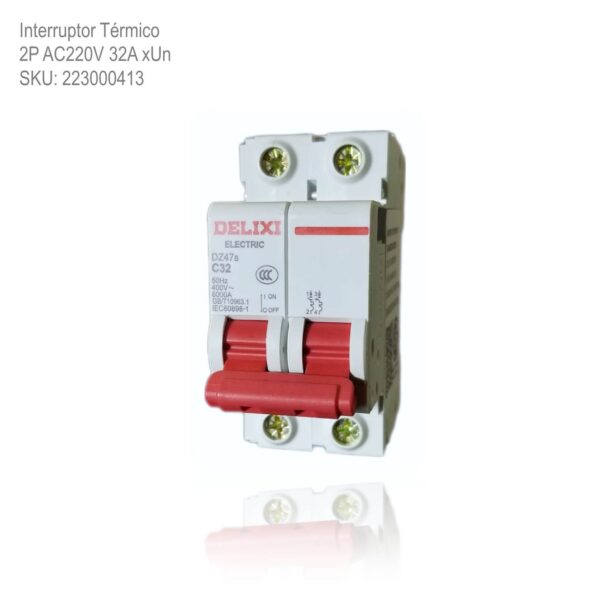 Interruptor Termico 2P AC220V 32A xUn - Imagen 2