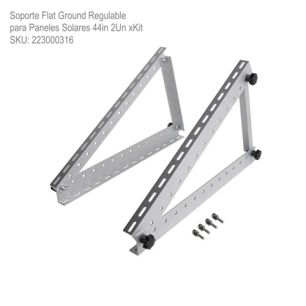 Soporte Flat Ground Regulable para Paneles Solares 44in 2Un xKit - Imagen 2