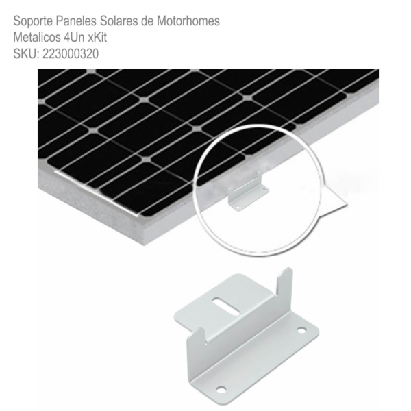 Soporte Paneles Solares de Motorhomes Metalicos 4Un xKit - Imagen 3