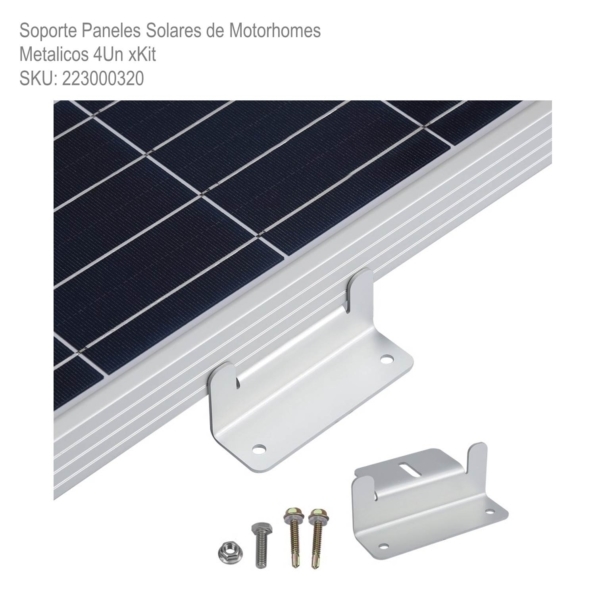 Soporte Paneles Solares de Motorhomes Metalicos 4Un xKit - Imagen 4