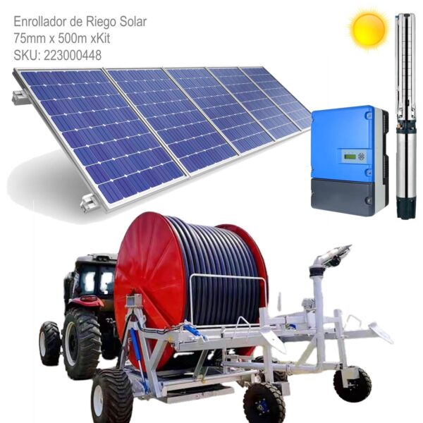 Enrollador de Riego Solar 75mm x 500m xKit - Imagen 2