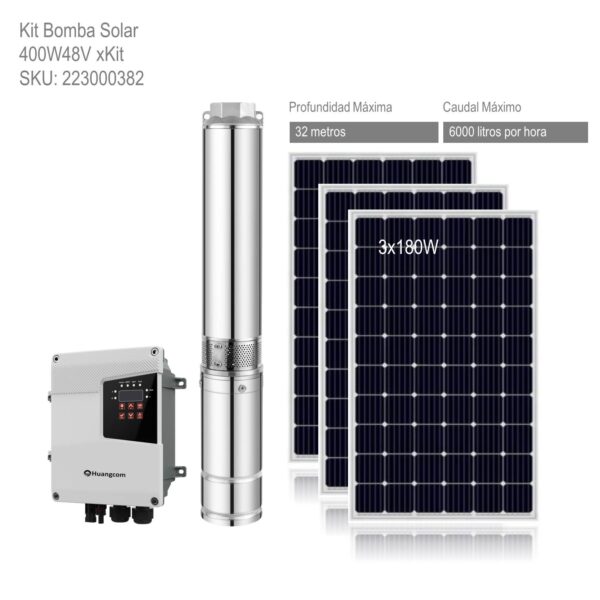 Kit Bomba Solar 400W48V con Panel Solar xKit - Imagen 2