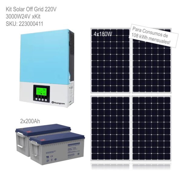 Kit Solar Off Grid 220V 3000W24V xKit - Imagen 2