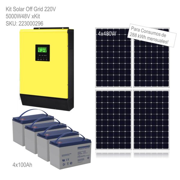 Kit Solar Off Grid 220V 5000W48V xKit - Imagen 2