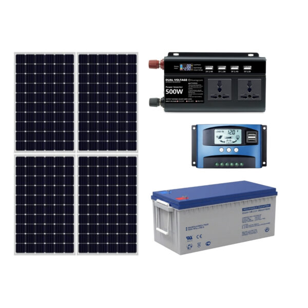 Kit Solar Off Grid 220V 500W12V xKit