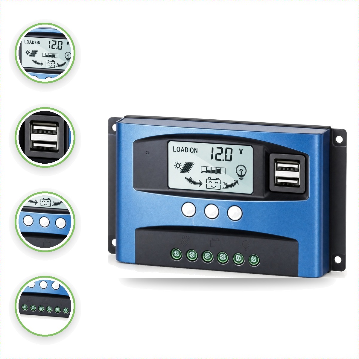 Regulador de Carga MPPT 12 24V 40A xUn - portada