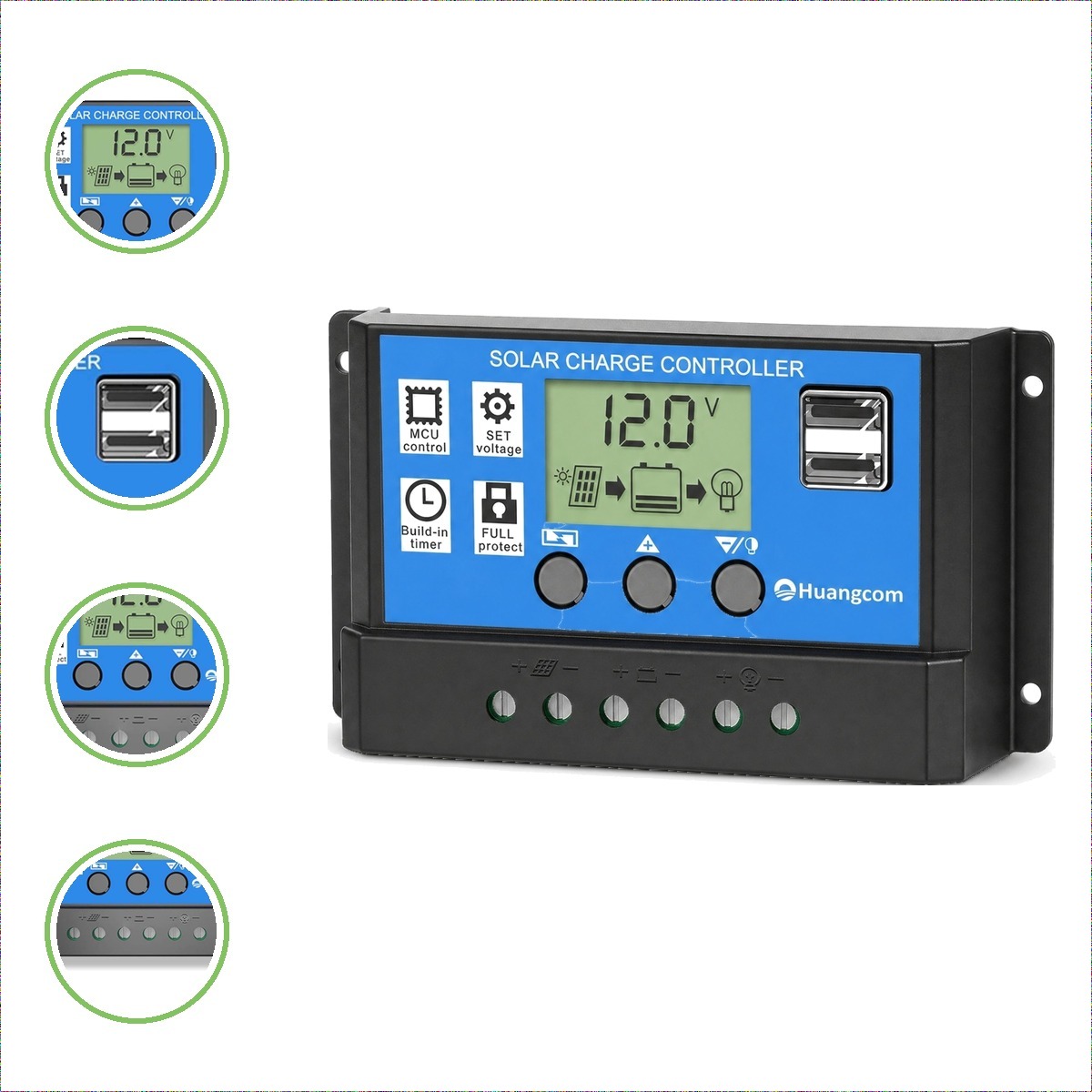 Regulador de Carga PWM 12 24V 30A xUn - portada