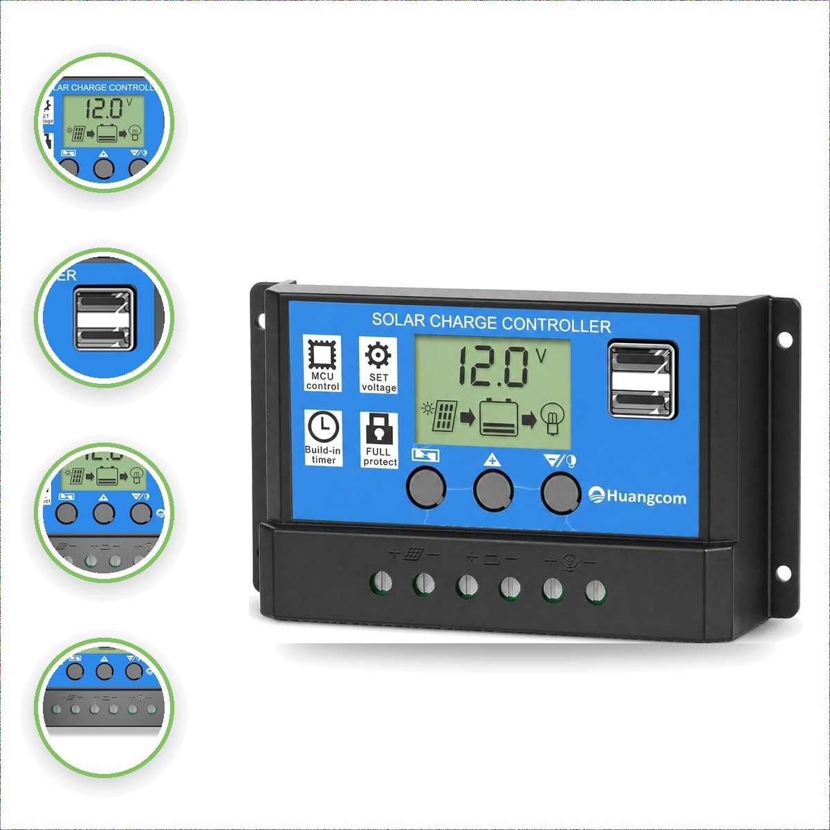 Regulador de Carga PWM 12 24V 30A xUn - portada